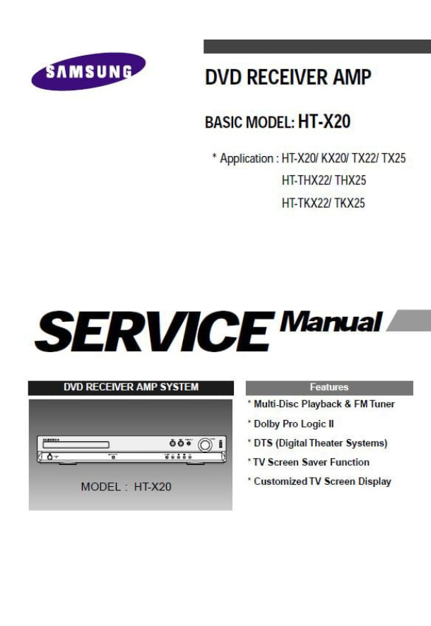 HT-X20, HT-KX20, HT-TX22, HT-TX25